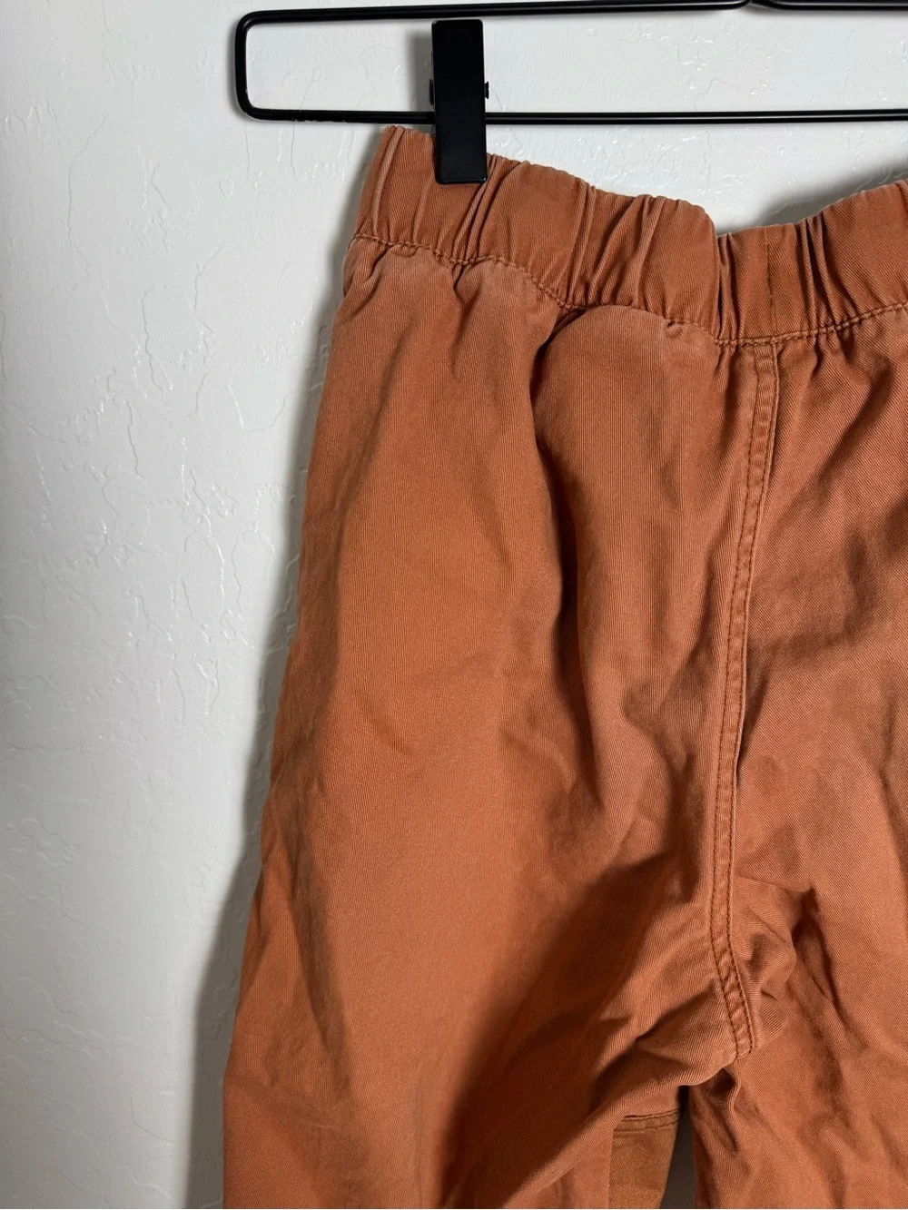 H&M Kids Twill Loose Fit Reinforced Knee Terracota Brown Red Clay Joggers